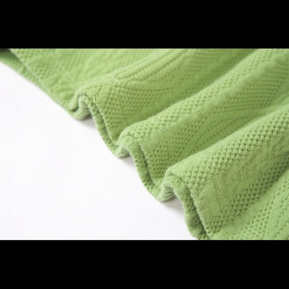 Charming Green Knitted Mini Dress - Picture 6 of 7